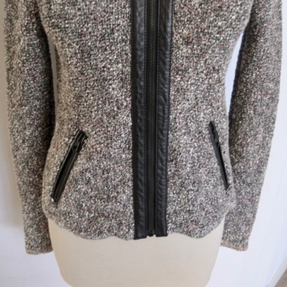 Rag & Bone Lori Tweed Leather Trim Moto Jacket - Picture 6 of 15